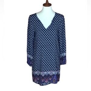 Sun & Shadow long sleeve geometric print dress Size Small